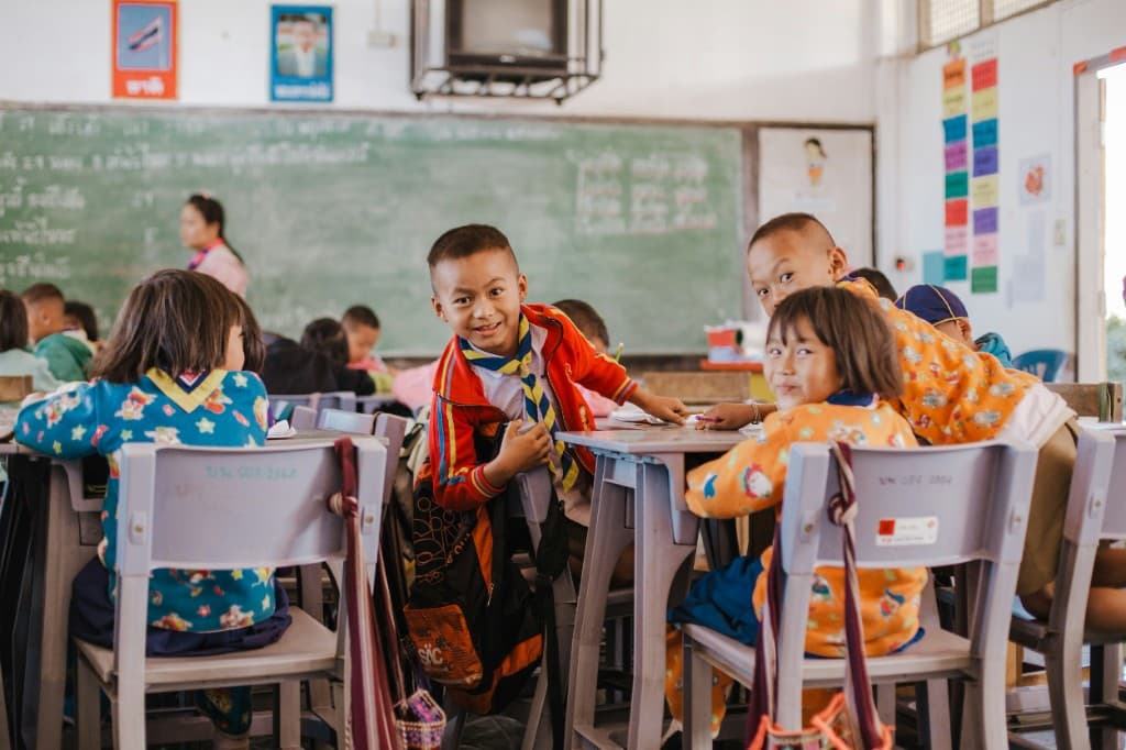 Children learning in the classroom