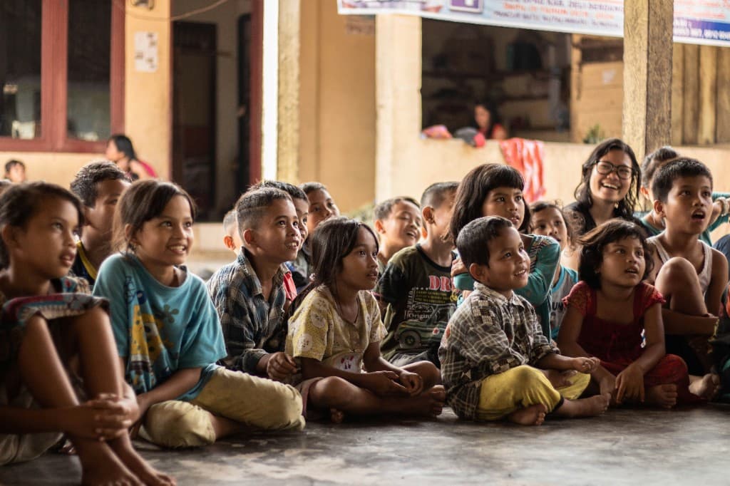 Young children in a supportive environment